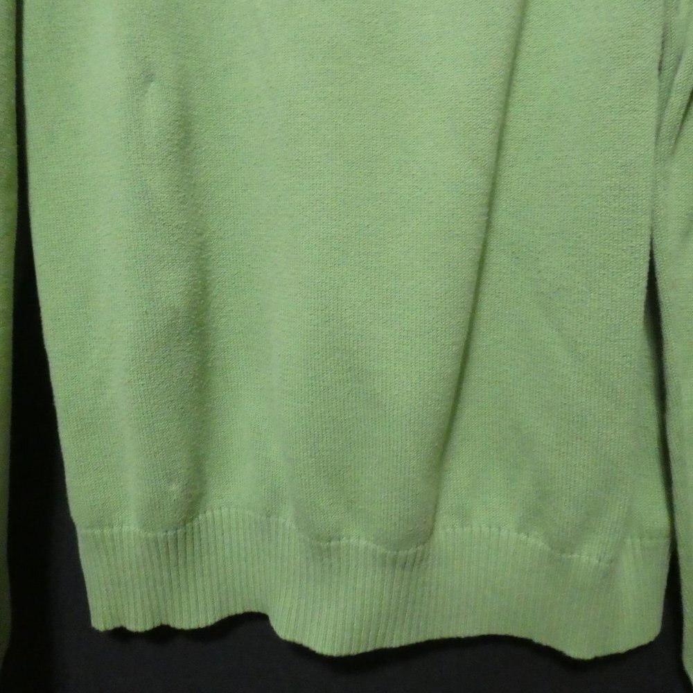 NAUTICA | medium | 100% Cotton | Green Knit Crewneck Sweater | EUC - Picture 14 of 16